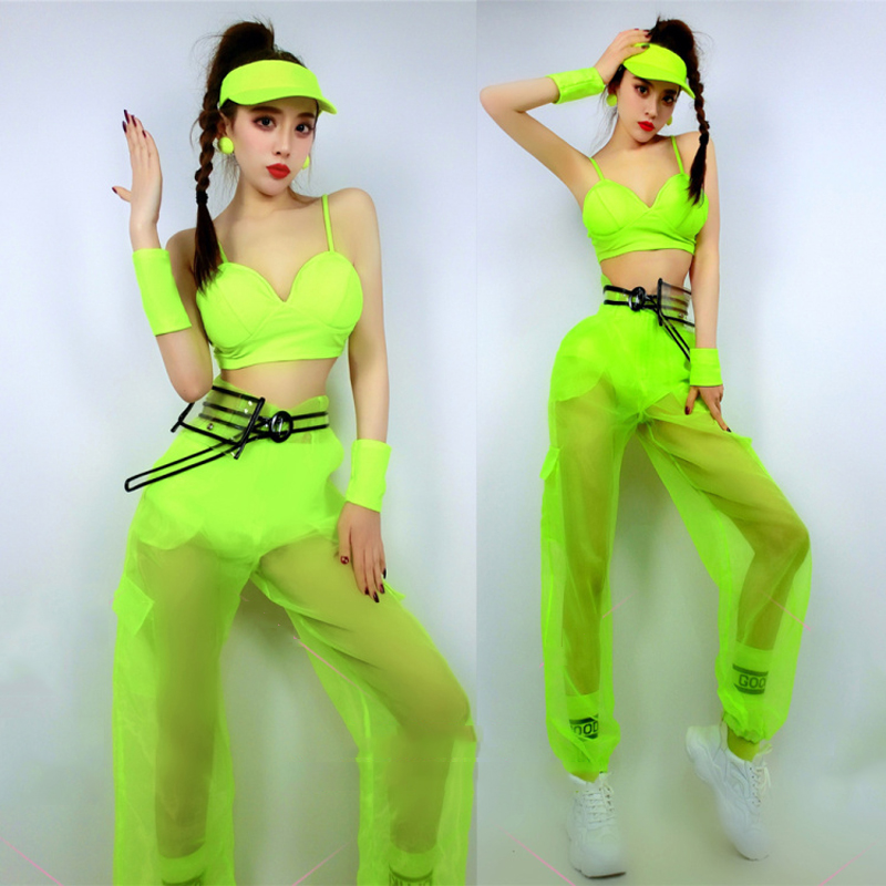 Board Game Yogi - Gogo Dance Fluorescerende Groene Outfit Bikini