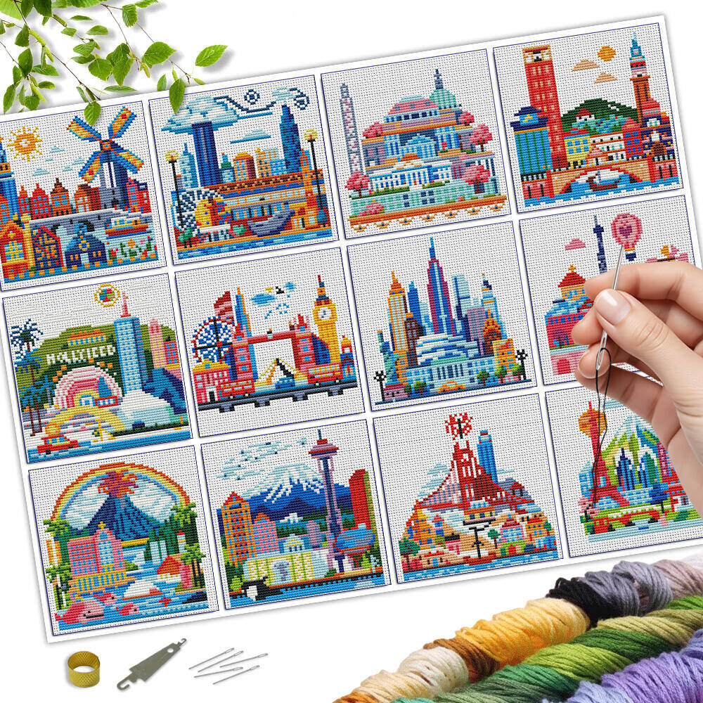 Miniature Painting Set - Disney 16 Stuks MINI Borduren Cartoon