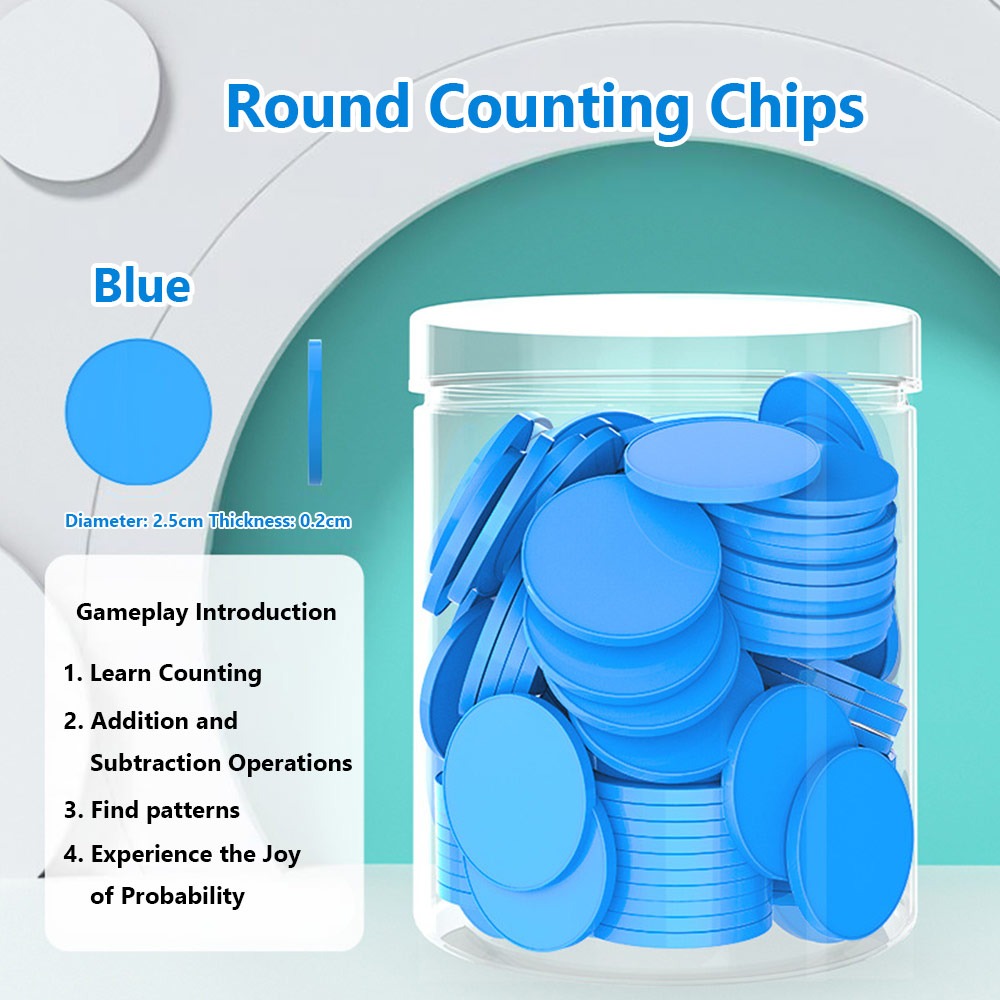 Board Game Verdant - 100 stuks Plastic Telchips Optellen Aftrekken