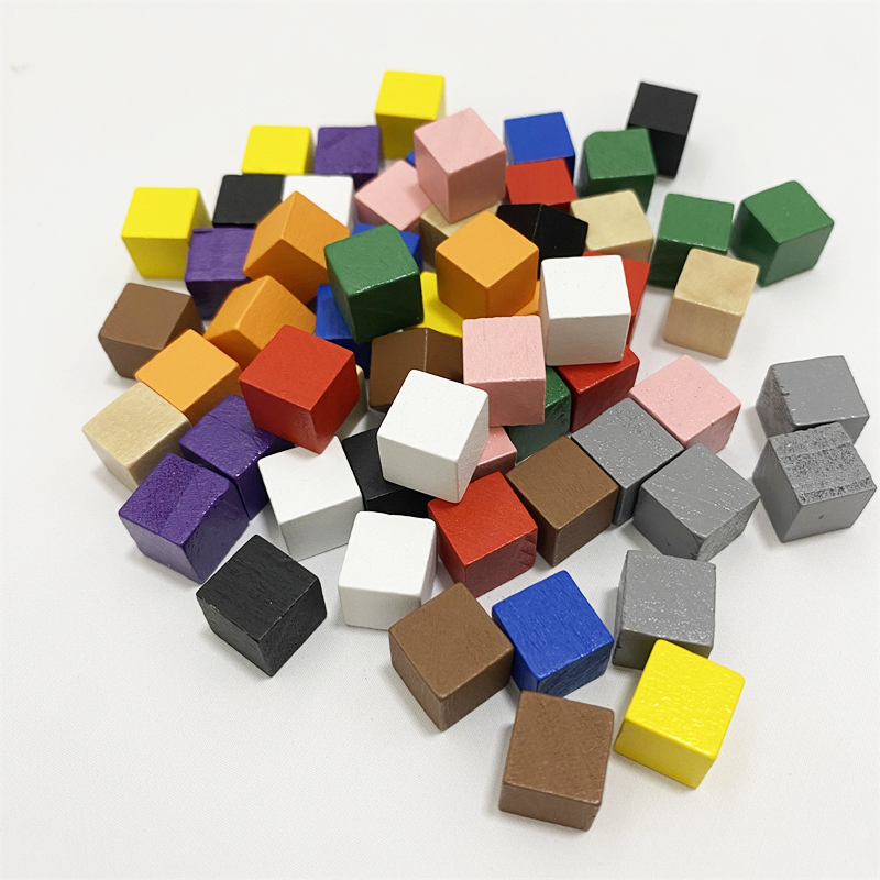 Board Game Verdant - 50 stks/partijen 10mm Kleurrijke Houten Dobbelstenen