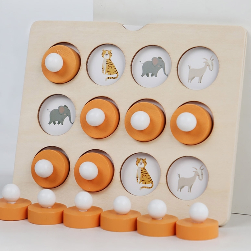 Board Game Oath - Montessori Memory Match Schaakspel 3D Puzzels