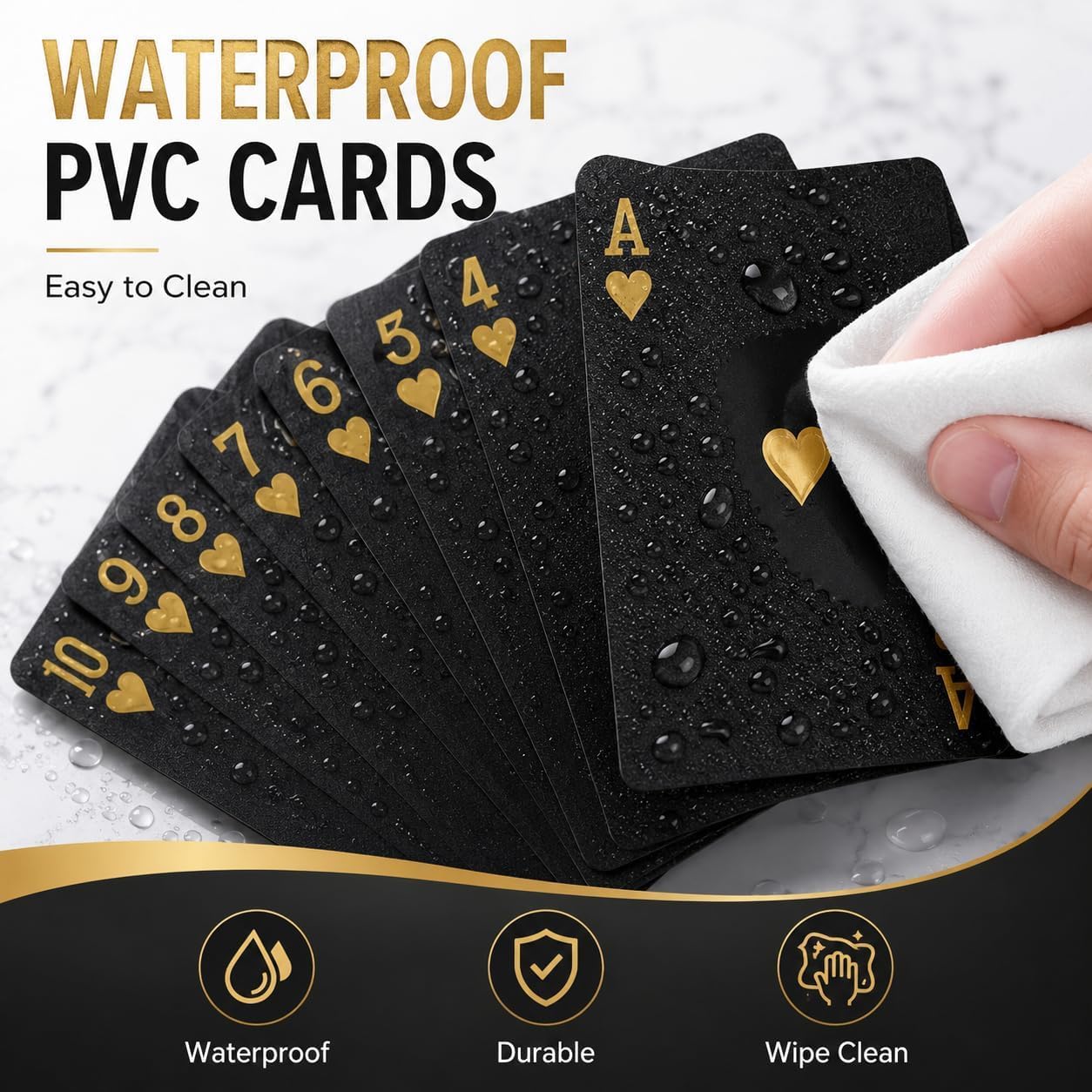 Waterdichte zwart-gouden speel - Cooperative Card Game recensie en prijs