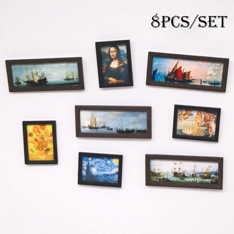 8 stks/set 1:12 Poppenhuis Min - Miniature Painting Set recensie en prijs