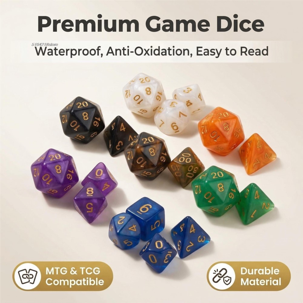 7-delige set dobbelstenen bord - Board Game Verdant recensie en prijs